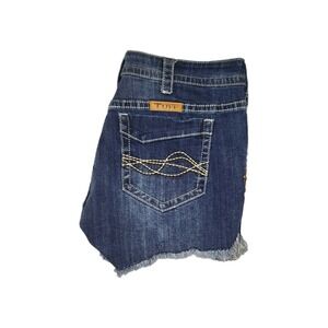 Cowgirl Tuff Sienna Jean Shorts Women's‎ 31 Western Embellished Distressed